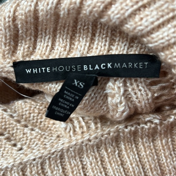 XS antique blush open cable knit sweater with front bow - Picture 10 of 10